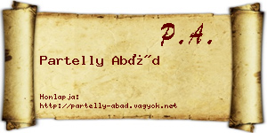 Partelly Abád névjegykártya